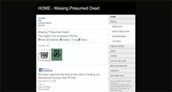 Desktop Screenshot of missingpresumeddead.com